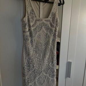 Classy Silver Beaded Dress